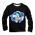 billige drenges 3d t-shirts-Drenge 3D Grafisk Tegneserie Dinosaurus T-shirt Langærmet 3D-udskrivning Sommer Forår Efterår Sport Mode Gade Polyester Børn 3-12 år Skole udendørs Afslappet Regulær