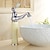 זול קלאסי-ברז אמבטיה כיור מיקסר ברזי כיור קצר/גבוה, ידית קרמית אחת ברזי כלי עם צינור קר וחם לאמבטיה