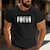 cheap Men&#039;s Graphic T Shirt-T shirt Tee Graphic Tee Casual Style Classic Style Letter Optical Illusion Graphic Prints Crew Neck Clothing Apparel Outdoor Street Short Sleeve Print Focus