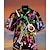 cheap Men&#039;s Camp Shirts-Men&#039;s Shirt Camp Collar Shirt Graphic Shirt Aloha Shirt Musical Instrument Turndown Black Blue Dark Green Light Purple Purple 3D Print Holiday Short Sleeve 3D Print Clothing Apparel Designer Beach
