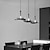 abordables Éclairages pour îlot-luminaire suspendu moderne noir led lustre moderne îlot de cuisine luminaire 1/2/3 têtes suspension réglable suspension pour salle à manger salon couloir 110-240v