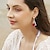 cheap Earrings-sweet romantic ethnic red rose drop earrings rhinestone earrings vintage for women rose gold spiral dangle earring (red rose tassel drop earrings-heart shape)