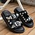 preiswerte Damensandalen-Damen Sandalen Hausschuhe Slippers Sandalen mit Keilabsatz Flache Sandalen Plateausandalen Täglich Leopard Schlange Sommer Niete Flacher Absatz Offene Spitze Punk Modisch Brautkleider schlicht PU