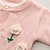 Недорогие Свитера и кардиганы-Дети (1-4 лет) Девочки Кардиган Цветочный принт на открытом воздухе Длинный рукав кнопка Мода 3-7 лет Весна Белый Розовый