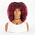 cheap Costume Wigs-Short Curly Afro Wigs with Bangs for Black Women Brown Afro Kinky Curly Wigs for Black Women Synthetic Heat Resistant Fluffy Brown Wigs Halloween Cosplay Party Wigs