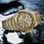 levne Quartz hodinky-retro bronzové embosované pánské hodinky s ocelovým páskem módní trend špičkové kalendářní business pánské hodinky