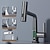 cheap Pull Out Spray-Waterfall Bathroom Faucet LCD Display Multifunction Pull Out Sink Mixer Taps, 360 Degree Rotate Washroom Vessel Brass Tap 3 Mode Spout Sprayer