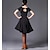 Χαμηλού Κόστους Latin Ρούχα Χορού-χορός salsa latin χορευτικό φόρεμα καθαρού χρώματος γυναικεία προπόνηση performance κοντομάνικο ψηλό πολυ