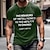 cheap Men&#039;s 3D Tee-T shirt Tee Distressed T Shirt Graphic Letter Crew Neck Clothing Apparel 3D Print Outdoor Daily Short Sleeve Print Fashion Designer Vintage Green Round Neck