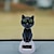 preiswerte Anhänger &amp; Ornamente fürs Auto-Neue Solar Schaukel Puppe Auto Zubehör Kreative Cartoon Katze Auto Ornament Geschenk Kinder Spielzeug