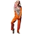 tanie Halloweenowe kostiumy dla par-Więzień Harley Quinn Kostiumy dla par na Halloween Męskie Damskie Kostiumy z filmów Cosplay Kostiumy Pomarańczowy Top Spodnie Halloween Karnawał Bal maskowy Poliester