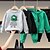 preiswerte Sets-2 Stück kinderkleidung Jungen Set aus Kapuzenpullover und Jogginghose Kleidungsset Outfit Bär Buchstabe Langarm Tasche Set Outdoor Modisch Cool Täglich Frühling Herbst 7-13 Jahre Schwarz Wei