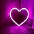 billige Neon LED-lys-led neonskilt rosa hjerte nattlys batteri usb strømforsyning til bord veggdekorasjon lys lekerom sovesal bryllup bursdagsfest hjemmedekorasjon valentinsdag morsdag