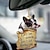 ieftine Pandative Auto și Ornamente-drăguț câine ornament adorabil acrilic animal cuier mașină decor mașină ornament pe două fețe
