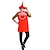 billige pars halloween-kostumer-Champagne Ketchup Sjove kostumer Halloween gruppe par kostumer Herre Dame Film Cosplay Cosplay Kostumer Rød Top Bukser Halloween Karneval Maskerade polyester