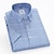 Χαμηλού Κόστους Ανδρικά πουκάμισα-Ανδρικά Πράσινο Ανοικτό Σκούρο Ροζ Θαλασσί Κοντομάνικο Καρό / Ριγέ / Chevron Κολάρο Πουκαμίσου Όλες οι εποχές Γραφείο &amp; Καριέρα Καθημερινά Ρούχα Ρούχα