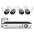 cheap Security Systems-5MP Hiseeu Home Security Camera System Face Detection w/4 Pcs Dome&amp;Indoor Security Cameras PC/Mobile Remote Access Night Vision 7/24 Record Motion Alerts for CCTV Surveillance