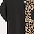 abordables camisas occidentales de los hombres-camisa con estampado de leopardo para hombre gráfico verano hawaianoturndown marrón al aire libre calle manga corta ropa deportes casual negro