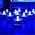 abordables Eclairages immergés-12 pièces étanche submersible mini led lumières thé lumière sous-marine led bougie lampe pour aquarium fête de mariage vase décor