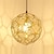 voordelige Hanglampen-led kroonluchters 50/60cm enkele kop, creatieve bolvormige metalen hanglamp, in hoogte verstelbaar, holle lampenkap, verlichtingsarmaturen voor eetkamer en kookeiland warm wit goud 110-240v