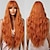 זול פיאות סינטטיות אופנתיות-פאות אדומות לנשים קוספליי ארוך טבעי גלי צד פאה שיער סינטטי עם פוני
