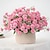 abordables Flores artificiales y floreros-1pc 20 cabezas flores artificiales hortensias falsas para muebles para el hogar