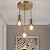 voordelige Inbouw- &amp; semi-inbouwmontage-kroonluchter, 3-licht retro semi-inbouw plafondlamp, plafondlamp voor trappen veranda hal hal keuken 110-240 v