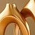 זול אגרטלים וסלים-אגרטל זוג זהב מודרני עיצוב קו פשוט חומר שרף אגרטל דקורטיבי ניתן להרכיב או להפריד לקישוט מתאים למסיבה ביתית חתונה וקישוטים אחרים מתנות 2 יחידות