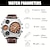 levne Quartz hodinky-pánské sportovní hodinky s duálním časovým pásmem: multifunkční quartzové náramkové hodinky s kompasem pro klasický styl