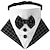 お買い得  犬用服-新しいチェック柄のスーツの三角形のスカーフハンサムな口紅結婚式のフォーマルなプリント
