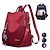 cheap Backpacks &amp; Bookbags-Women&#039;s Backpack School Bag Bookbag Commuter Backpack Outdoor Daily Solid Color Oxford Adjustable Waterproof Pendant Black Red Blue