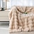 cheap Blankets &amp; Throws-Super Soft Faux Fur Throw Blanket Royal Luxury Cozy Plush Blanket use for Couch Sofa Bed Chair, Reversible Fuzzy Faux Fur Velvet Blanket