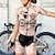 お買い得  婦人服のセット-21Grams 女性用 ショーツ付きサイクリングジャージー 半袖 マウンテンサイクリング ロードバイク ピンク ブルー パープル グラフィック バイク 速乾性 吸汗性 スパンデックス スポーツ グラフィック 衣類