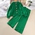 preiswerte Sets-2 Stück kinderkleidung Mädchen Feste Farbe Taste Shirt &amp; Hose einstellen Langarm Modisch Outdoor 7-13 Jahre Frühling Rote Blau Grün