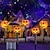 billiga Utomhus- och trädgårdsdisplayer-Halloween solcellslampor onda pumpa uteplatslampor läskigt lyser upp din utomhus jack o' lantern dekoration pumpa skalle spöke för halloween tacksägelsehelger