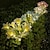 זול אורות נתיבים ופנסים-שושן סולארי סימולציה חיצונית מנורת פרחים led פרח מלאכותי החדרת רצפת מנורת גן וחצר אורות דקורטיביים מסיבת חג אורות דקורטיביים