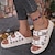 cheap Women&#039;s Sandals-Women&#039;s Sandals Slippers Wedge Sandals Flat Sandals Platform Sandals Daily Leopard Snake Summer Rivet Flat Heel Open Toe Punk Fashion Casual PU Loafer Buckle Leopard Print Snake pattern Black