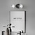 abordables Éclairages coiffeuses et miroirs-éclairage de vanité ip20 1/2/3 tête miroir feux avant fer acrylique noir ménage mode rétractable salle de bain anti-buée coiffeuse led miroir armoire lampe bain lumières 110-240v