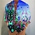 cheap Men&#039;s Floral Shirts-Men&#039;s Shirt Floral Color Block Graphic Prints Geometry Stand Collar Red Blue Light Purple Purple Green Outdoor Street Long Sleeve Print Clothing Apparel Fashion Streetwear Designer Casual