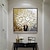 levne Květinové či botanické obrazy-ruční olejomalba plátno umělecká dekorace na zeď paleta malba nůž bílá švestka pro domácí dekoraci válcovaný bezrámový nenatažený obraz