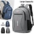 cheap Backpacks &amp; Bookbags-Men&#039;s Backpack School Bag Bookbag Commuter Backpack School Daily Solid Color Oxford Cloth Large Capacity Breathable Lightweight Zipper Black Blue Grey