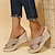 ieftine Flip-Flops de Damă-Pentru femei Sandale Papuci Sandale cu platformă Mărime Plus Size Papuci de exterior În aer liber Plajă Culoare solidă Vară Toc Platformă Elegant Casual Confortabili Satin Loafer Negru Roz Îmbujorat