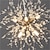 abordables Lámparas de araña únicas-Candelabros de cristal de lujo, diseños de racimo, candelabro putnik, accesorio de techo, luz colgante dorada para comedor, cocina, sala de estar, restaurante (oro, 18/36 luces) 110-240v