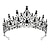 halpa Tiaras &amp; Kruunu-Crown Tiaras Metalliseos Häät Syntymäpäivä Ylellisyys Häät Kanssa Kristalleilla Päähine Päähineet