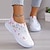 Χαμηλού Κόστους Γυναικεία Sneakers-Γυναικεία Αθλητικά Παπούτσια Χωρίς Τακούνι Slip-Ons Μεγάλα Μεγέθη Παπούτσια Flyknit ΕΞΩΤΕΡΙΚΟΥ ΧΩΡΟΥ Καθημερινά Συμπαγές Χρώμα Καλοκαίρι Τεχνητό διαμάντι Επίπεδο Τακούνι Στρογγυλή Μύτη