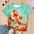 お買い得  女の子の 3d T シャツ-女の子 3D グラフィック カートゥン Tシャツ Ｔシャツ 半袖 3Dプリント 夏 春 活発的 ファッション かわいいスタイル ポリエステル 子供 3〜12年 アウトドア カジュアル 日常 レギュラー