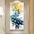abordables Peintures fleurs/botaniques-Peinture à l&#039;huile faite à la main toile art mural décoration abstraite moderne pour la décoration intérieure roulé sans cadre peinture non étirée