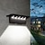 Недорогие Уличные светильники-Солнечный настенный светильник, наружный водонепроницаемый светильник для ступеней, забор, украшение для садовой лестницы, солнечная пейзажная лампа