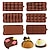 baratos Utensílios &amp; Aparelhos de Cozinha-moldes de silicone para chocolate 6 peças moldes de silicone para chocolate e antiaderente moldes de chocolate letras e números para fazer muffins de chocolate bolos 6 formas