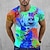 preiswerte 3D-T-Shirt für Männer-Herren T Shirt Graphic Regenbogen Rundhalsausschnitt Bekleidung 3D-Druck Outdoor Täglich Kurzarm Bedruckt Vintage Modisch Designer